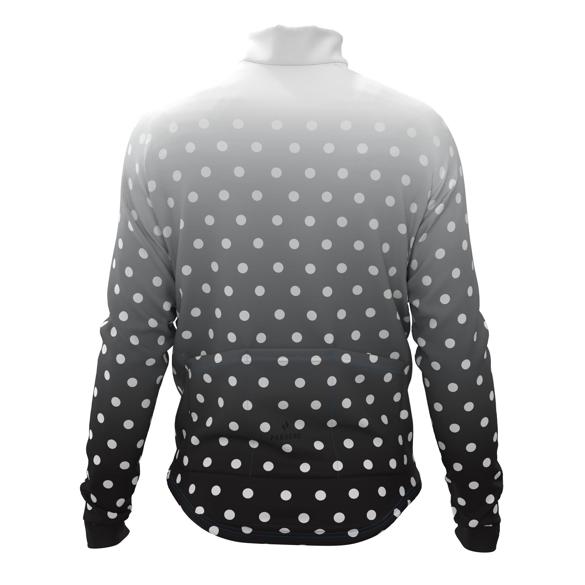 Panache M's and W's Pro Thermal Jacket - Black & White Fade Dots - 0