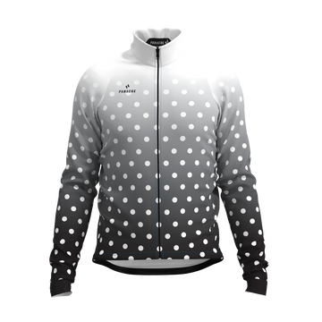 Panache M's & W's Pro Wind Jacket - Black & White Fade Dots