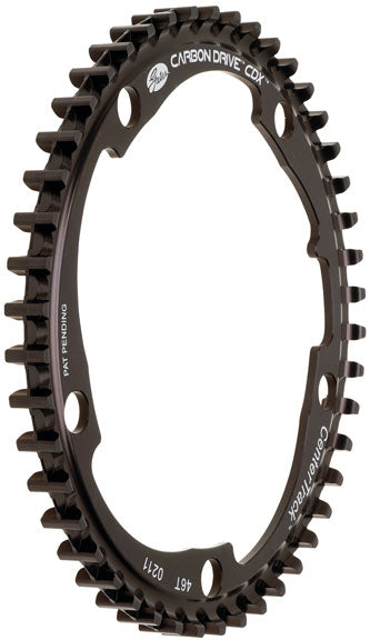 Gates Carbon Drive CDX CenterTrack Front Belt Drive Ring - 46t 5-Bolt 130mm BCD BLK