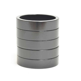Wheels Manufacturing Aluminum Headset Spacer - 1-1/8" 7.5mm Black 5-pack