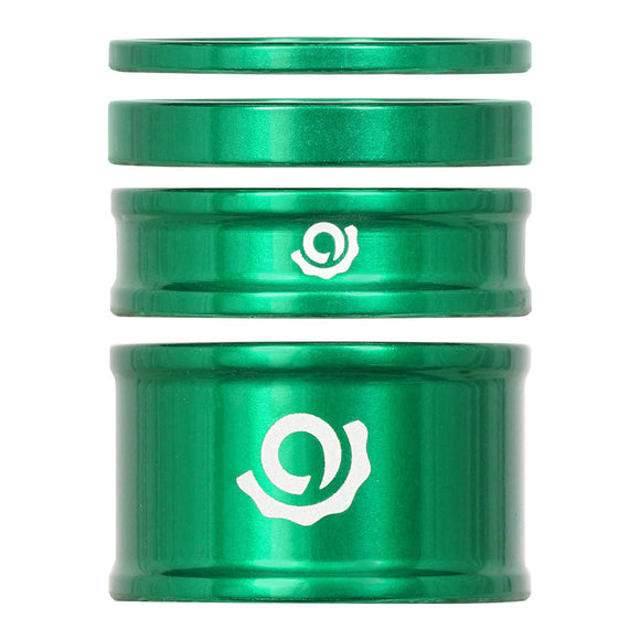 Industry Nine iRiX Headset Spacer Kit 1-1/8'' Height: 2.5mm/5mm/10mm/20mm Aluminum Green