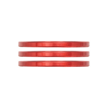Industry Nine iRiX Headset Spacer 1-1/8'' Height: 2.5mm Aluminum Red 3pcs