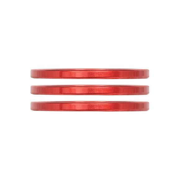 Industry Nine iRiX Headset Spacer 1-1/8'' Height: 2.5mm Aluminum Red 3pcs