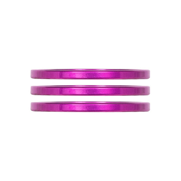 Industry Nine iRiX Headset Spacer 1-1/8'' Height: 2.5mm Aluminum Purple 3pcs