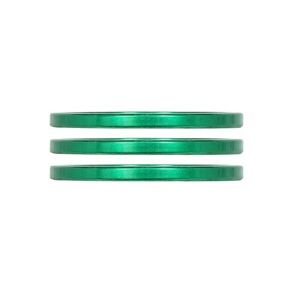 Industry Nine iRiX Headset Spacer 1-1/8'' Height: 2.5mm Aluminum Green 3pcs