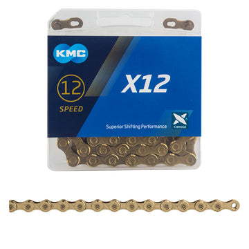 KMC X12 Chain - 12-Speed 126 Links Gold