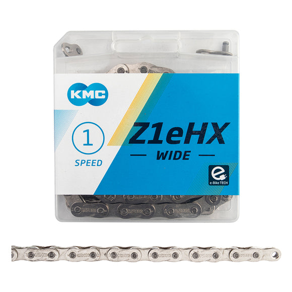 KMC Z1eHX Wide Chain - Single Speed 1/2" x 1/8" 112 Links Silver