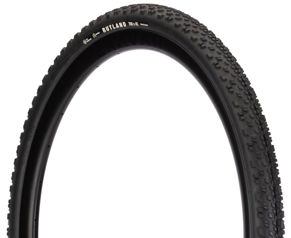 Teravail Rutland Tire - 700 x 45 Tubeless Folding BLK Durable Fast Compound