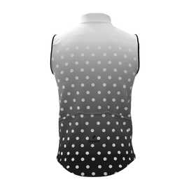 Panache M's and W's Pro Wind Vest - Black & White Fade Dots - 0