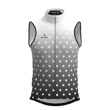 Panache M's and W's Pro Wind Vest - Black & White Fade Dots