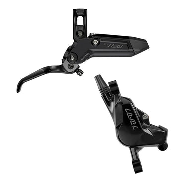 SRAM Level Silver Stealth Disc Brake Lever - Rear Post Mount 2-Piston Aluminum Lever SS Hardware BLK C1