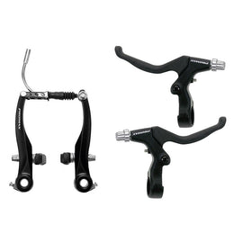 Promax TX V-Brake and Lever Set Front and Rear Black