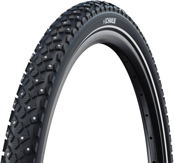 Schwalbe Marathon Winter Plus Tire - 700 x 42 Clincher Wire BLK/Reflex Performance SmartGuard Winter 200 Steel Studs E-25