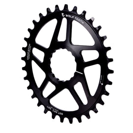 Wolf Tooth Elliptical Direct Mount Chainring - 32t RaceFace/Easton CINCH Direct Mount Drop-Stop A For Boost Cranks 3mm Offset BLK