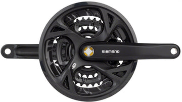 Shimano Acera FC-M371-L Crankset - 175mm 9-Speed 48/36/26t Riveted Square Taper JIS Spindle Interface BLK