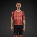 Men's Pi PRO/BLACK Mesh Jersey - AUBURN/SMOKED PAPRKIA / XS