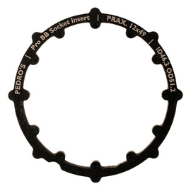 Pedros Pro BB Socket System Insert BB Adapter Tool Black 12-Notch 49mm 6460766 Praxis