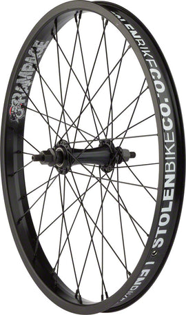 Stolen Rampage Front Wheel - 20" 3/8" x 100mm Rim Brake Black Clincher