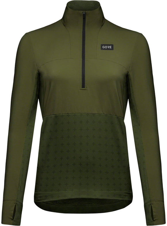 Gorewear Trail KPR Hybrid 1/2-Zip Jersey - Utility Green Women's Small