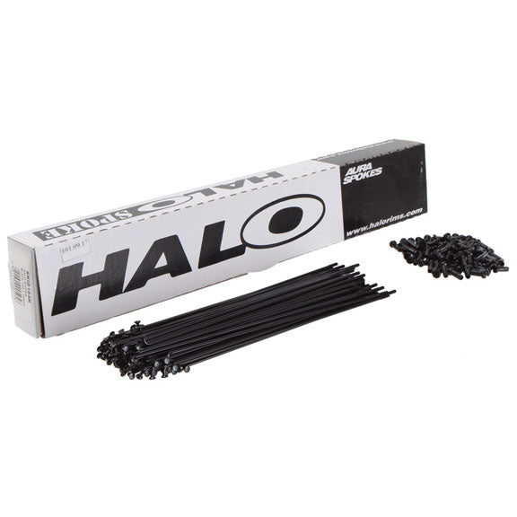 Halo Aura 14g Spoke Black 286mm 100/Count