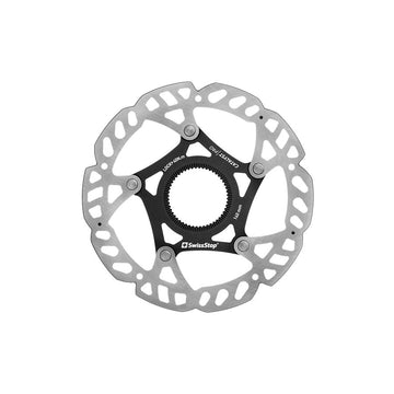 SwissStop Catalyst Pro Disc Rotor - 140mm CenterLock Silver/Black