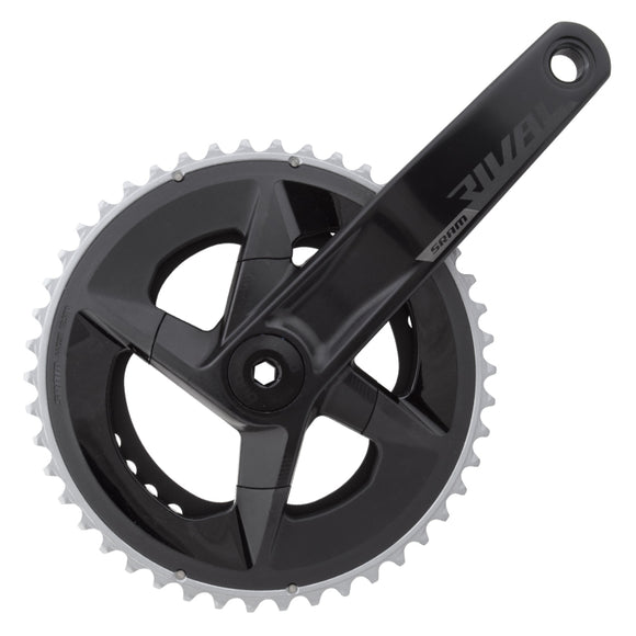 SRAM Rival AXS Crankset - 170mm 12-Speed 46/33t 107 BCD DUB Spindle Interface BLK D1