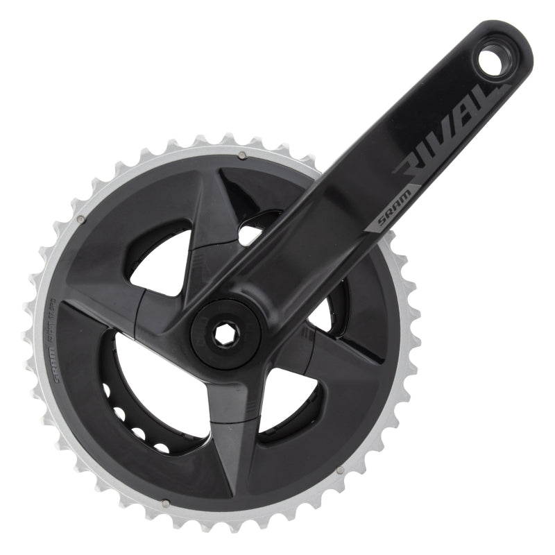 SRAM Rival D1 Wide 2x Crankset Speed: 12 Spindle: 28.99mm BCD: 94 43/30 DUB 165mm Black Road Disc