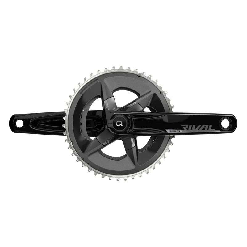 SRAM Rival D1 Quarq 2x Power Meter Crankset Speed: 12 Spindle: 28.99mm BCD: 107 48/35 DUB 170mm Black Road Disc