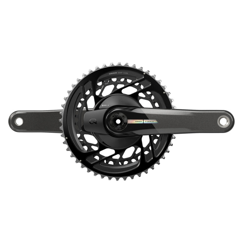 SRAM Force D2 2x Power Meter Crankset Speed: 12 Spindle: 28.99mm BCD: Direct Mount 48/35 DUB 172.5mm Black Road Disc