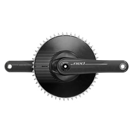 SRAM Red DUB 1x Aero E1 Crankset Speed: 12 Spindle: 28.99mm BCD: Direct Mount SRAM 8 Bolt 50 DUB 172.5mm Black Road