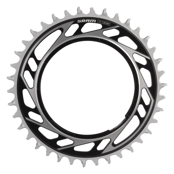 SRAM RED XPLR X-Sync Thread Mount Chainring -  38t 12/13-Speed Thread Mount For RED XPLR AXS PM Spider 6.5mm Offset BLK/Silver E1
