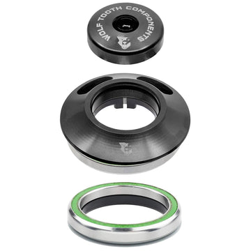 Wolf Tooth Components Semi-Internal IS52 Premium Upper& Lower Headset Black