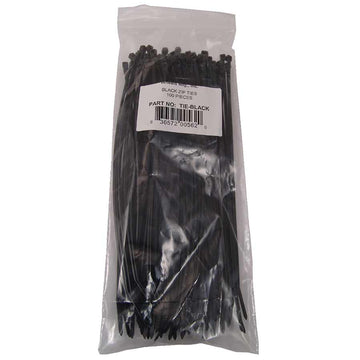 Wheels Manufacturing Zip Ties - Black 200 x 2.5mm 100ct