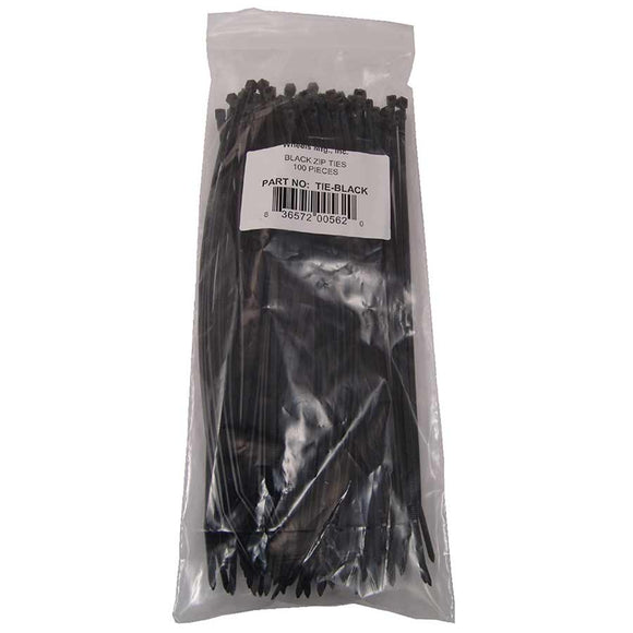 Wheels Manufacturing Zip Ties - Black 200 x 2.5mm 100ct