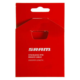 SRAM Stainless Steel Brake Cable - MTB 2000mm Length Silver