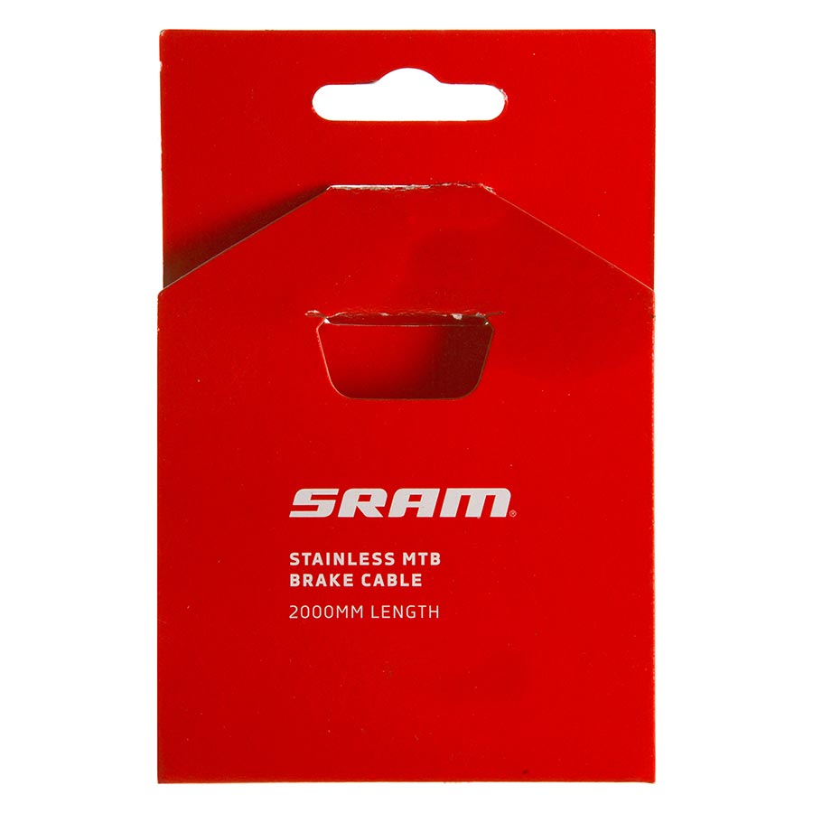 SRAM Stainless Steel Brake Cable - MTB 2000mm Length Silver