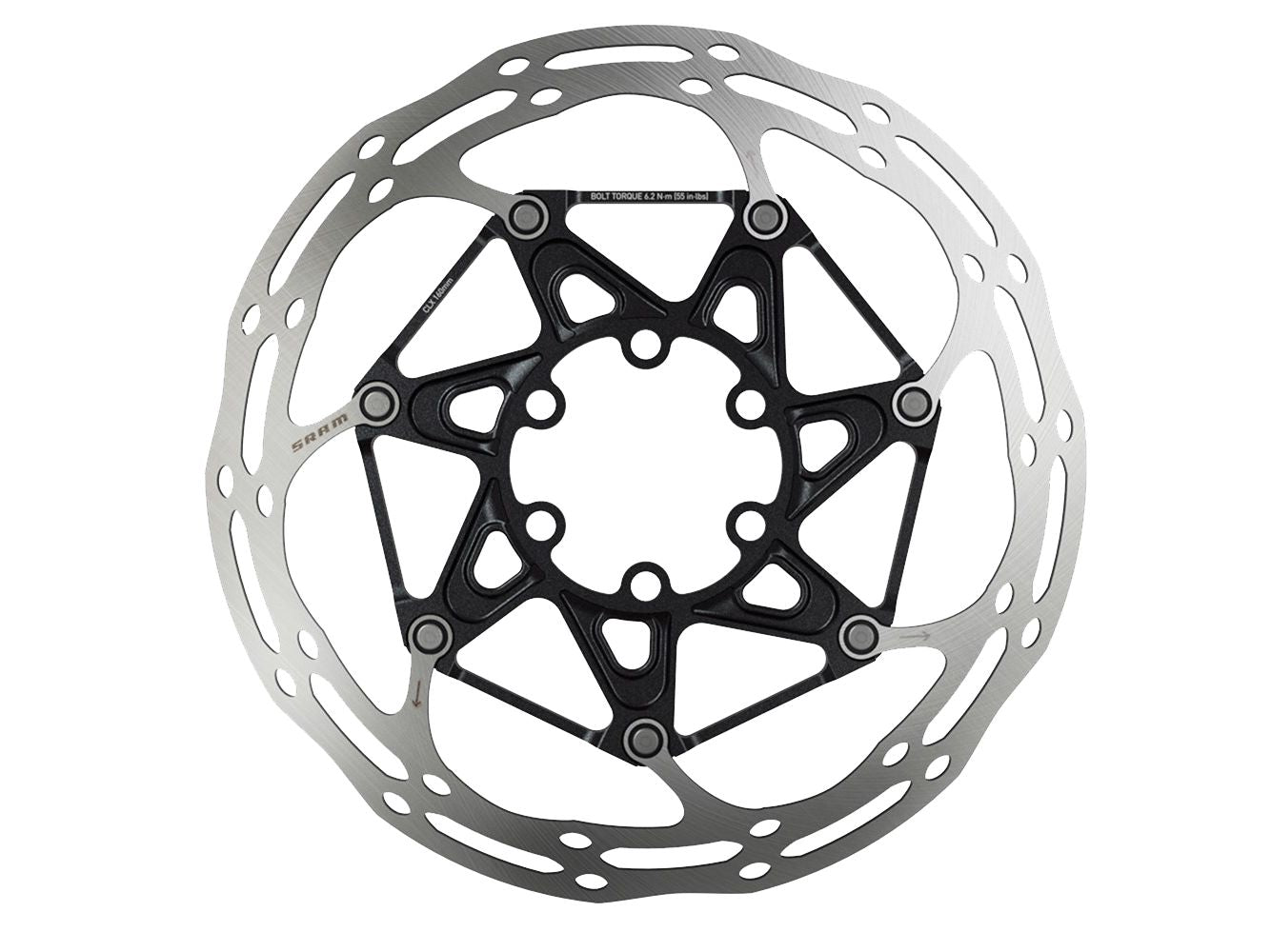 SRAM CenterLine X 2pc 6-Bolt Rotor Rounded Ti 140mm