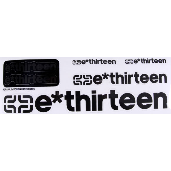 E*thirteen Race Handlebar Decal Set Doom Gray  