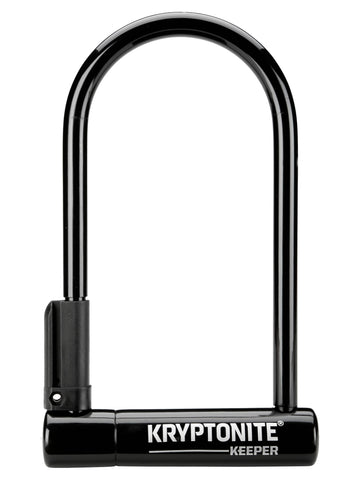 Kryptonite Keeper U-Lock - 4 x 8" Keyed Black Includes bracket