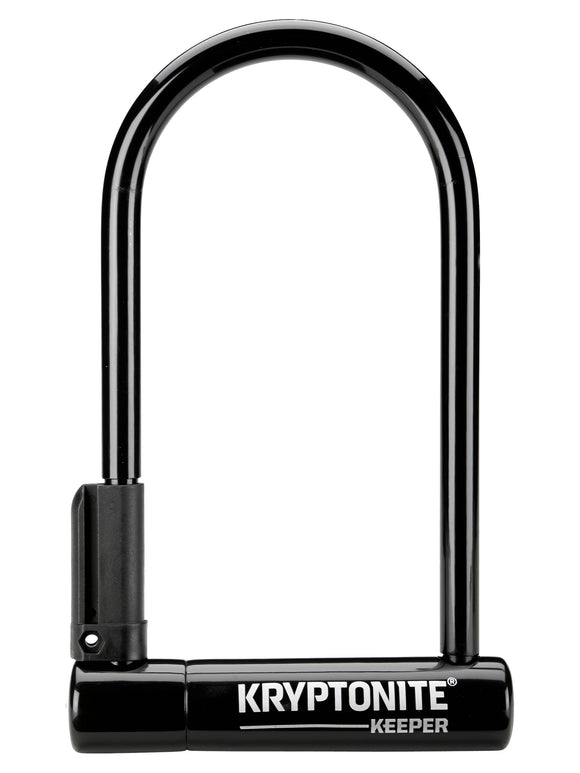 Kryptonite Keeper U-Lock - 4 x 8" Keyed Black Includes bracket