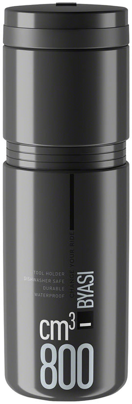 Elite Byasi Bottle Cage Storage Keg - .8 L Dark Gray