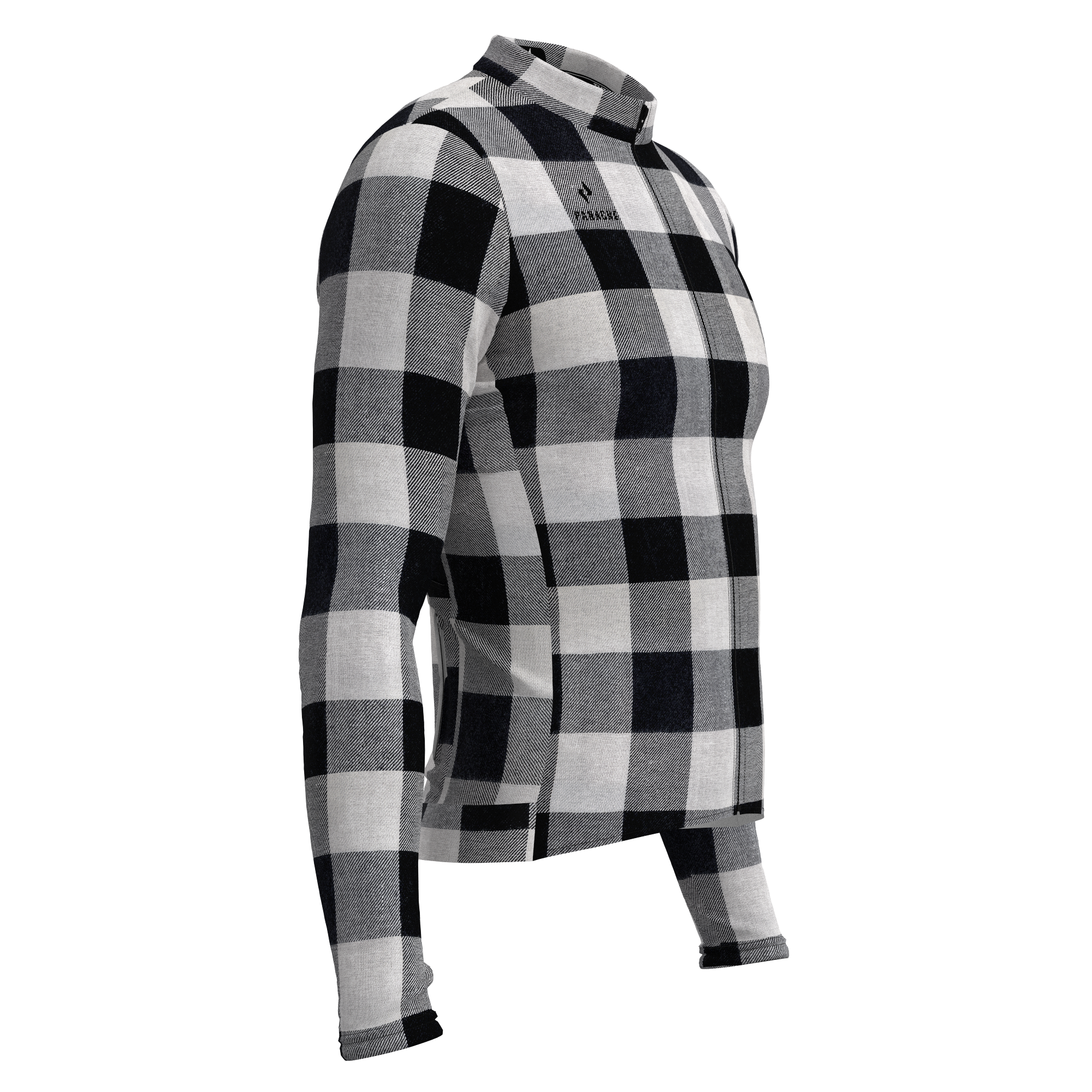 Panache M's Pro THERMAL Jersey - Black & White Plaid