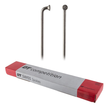 DT Swiss Competition Spoke: 2.0/1.8/2.0mm 265mm J-bend Silver Box of 100