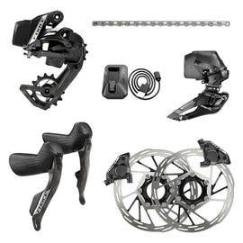 SRAM Force eTap AXS Road Groupset - 2x12-Speed HRD Shift/Brake Levers FM Calipers CL Rotors Chain F/R Derailleurs E1