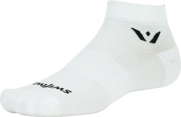 Swiftwick Aspire Ankle Socks - 1" White Large