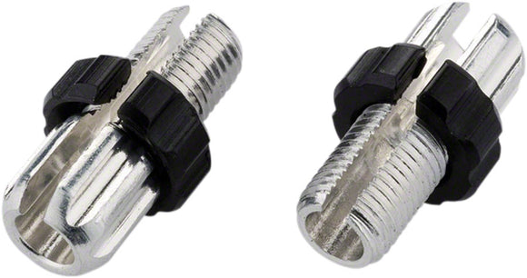 Jagwire M10 Slotted Adjusting Barrel - Aluminum Bag of 10 Silver/Black