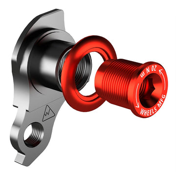 Wheels Manufacturing Universal Derailleur Hanger - 487-1 For Trek ABP MTB Frames designed to accept SRAM UDH BLK/Red