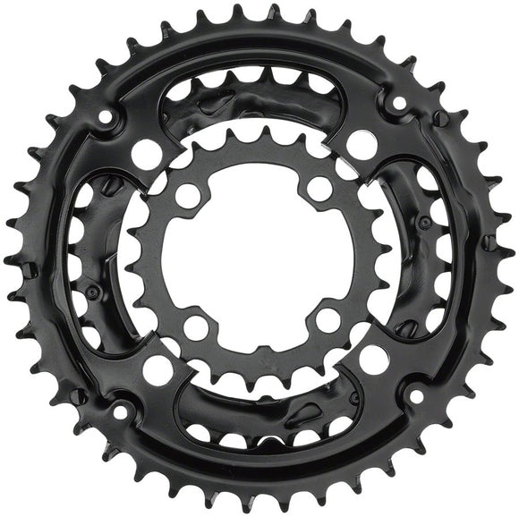 Samox 310ASS Chainring Set - 40/30/22t 96/64 BCD Aluminum Outer Ring Steel Middle/Inner Ring BLK