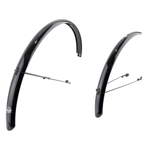 Planet Bike Full 700c x 45 Fender Set: Black (700c x 25-35)