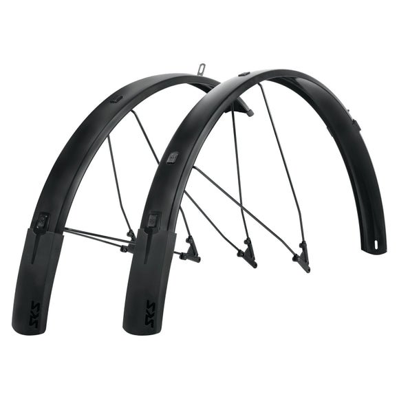 SKS B65 Bluemels Style Full Coverage Fender Set - 65mm 27.5/29/700 x 1.75-2.25" Matte BLK